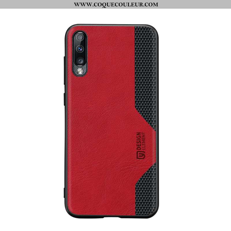 Housse Samsung Galaxy A70 Silicone Coque Nylon, Étui Samsung Galaxy A70 Protection Rouge