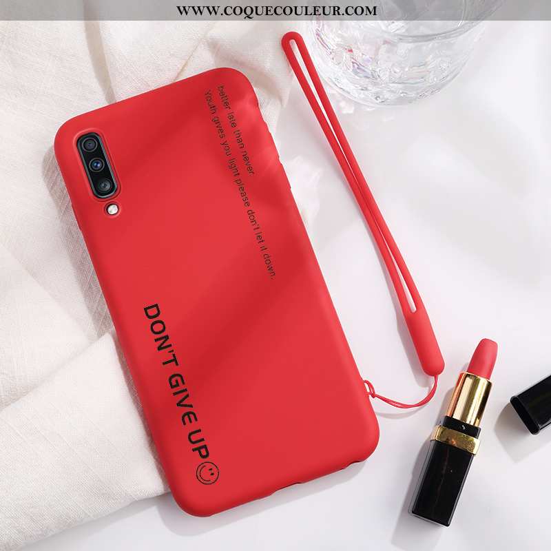 Coque Samsung Galaxy A70 Tendance Net Rouge Rouge, Housse Samsung Galaxy A70 Légère Protection