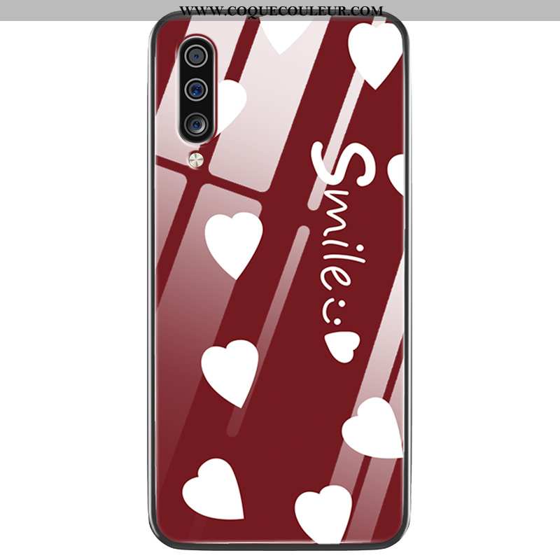 Housse Samsung Galaxy A70 Protection Rouge Ornements Suspendus, Étui Samsung Galaxy A70 Verre Coque