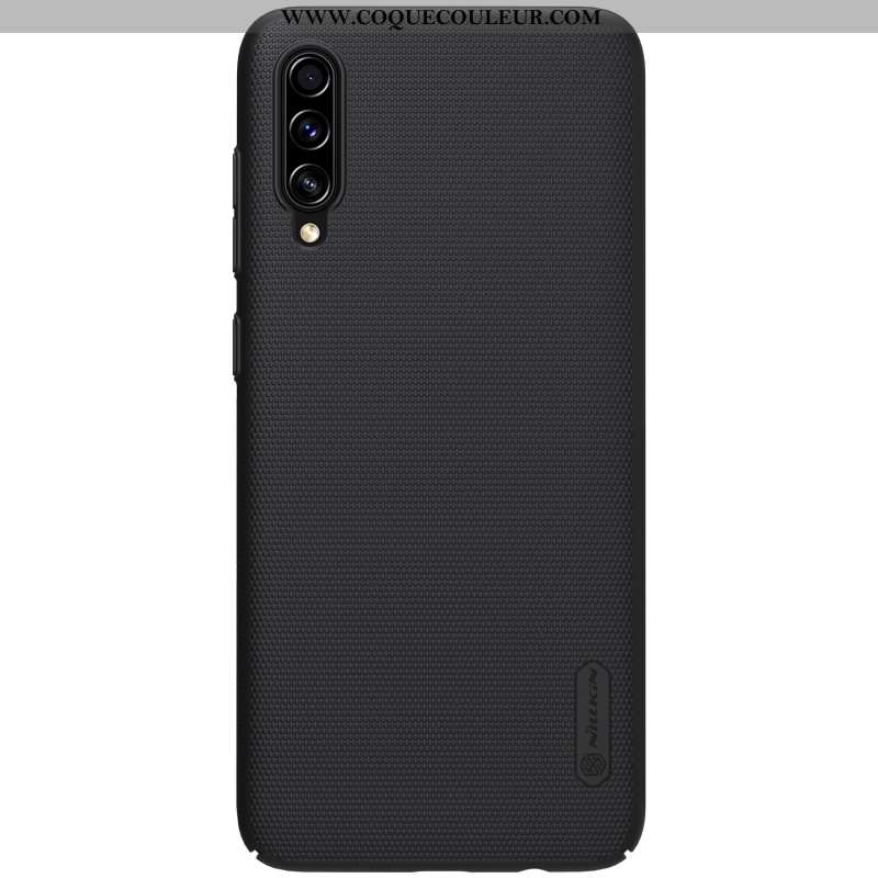 Coque Samsung Galaxy A70 Légère Bleu Délavé En Daim, Housse Samsung Galaxy A70 Protection Difficile