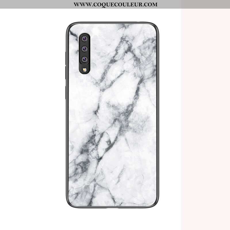 Housse Samsung Galaxy A70 Protection Incassable Difficile, Étui Samsung Galaxy A70 Verre Coque Bleu