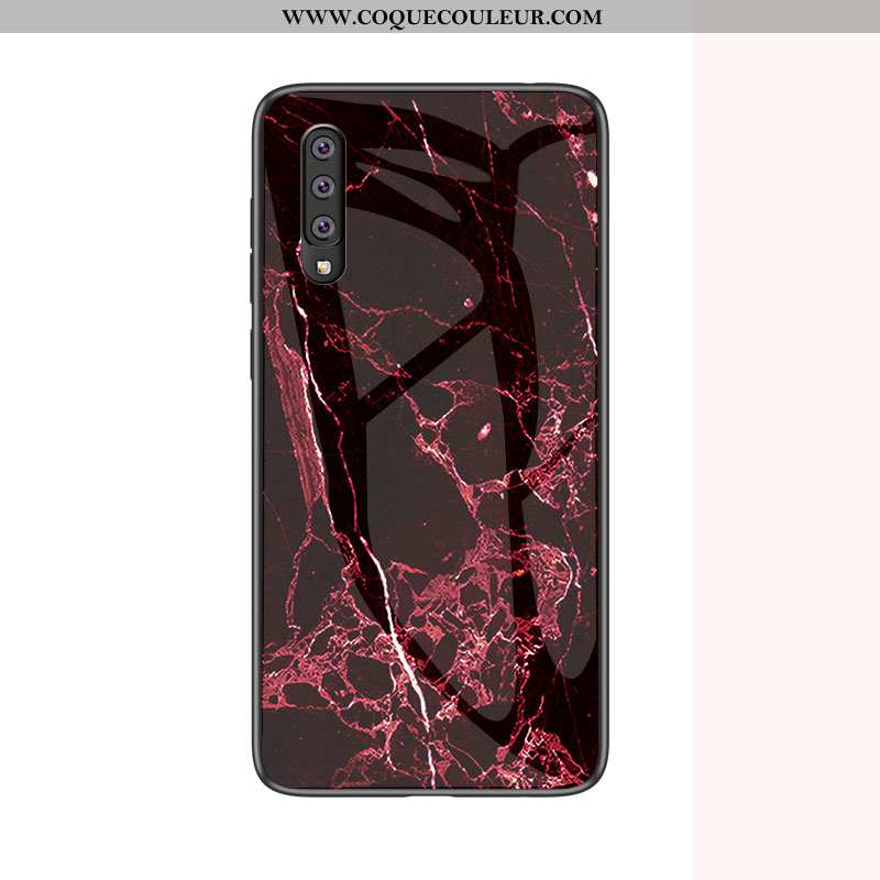 Housse Samsung Galaxy A70 Protection Incassable Difficile, Étui Samsung Galaxy A70 Verre Coque Bleu