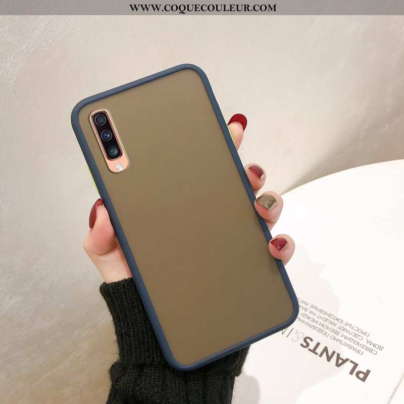 Housse Samsung Galaxy A70 Protection Business Incassable, Étui Samsung Galaxy A70 Délavé En Daim Rou