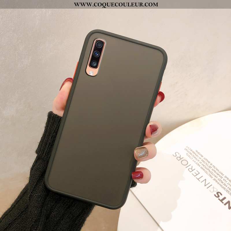 Housse Samsung Galaxy A70 Protection Business Incassable, Étui Samsung Galaxy A70 Délavé En Daim Rou