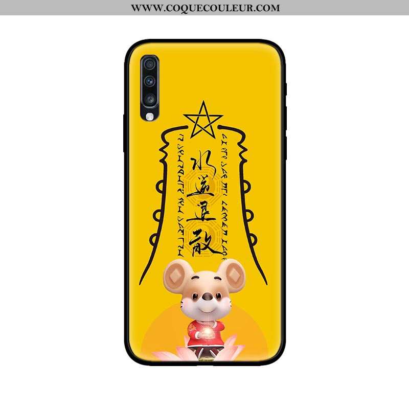 Étui Samsung Galaxy A70 Créatif Coque Incassable, Samsung Galaxy A70 Tendance Étoile Jaune