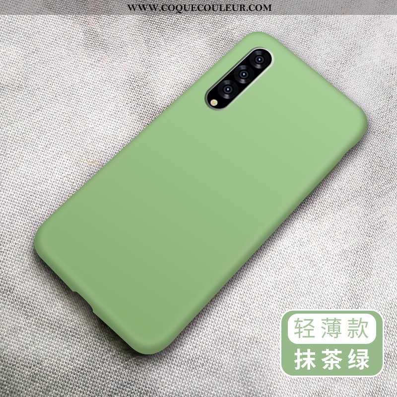 Housse Samsung Galaxy A70 Silicone Étoile Vert, Étui Samsung Galaxy A70 Fluide Doux Téléphone Portab