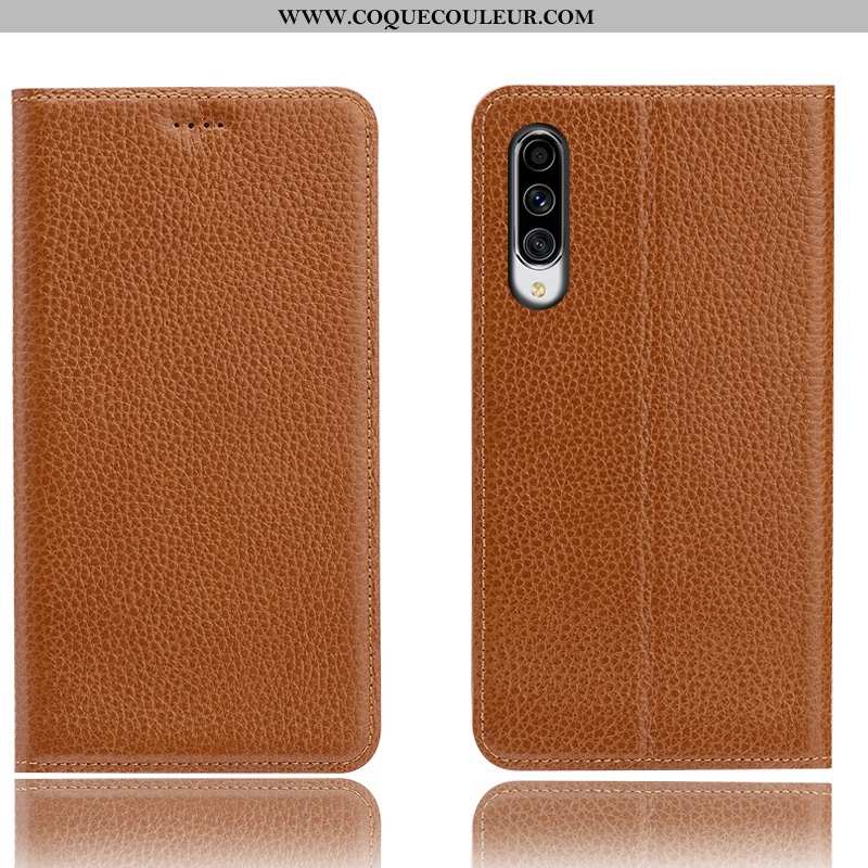 Housse Samsung Galaxy A70 Protection Tout Compris Étoile, Étui Samsung Galaxy A70 Cuir Véritable Mar