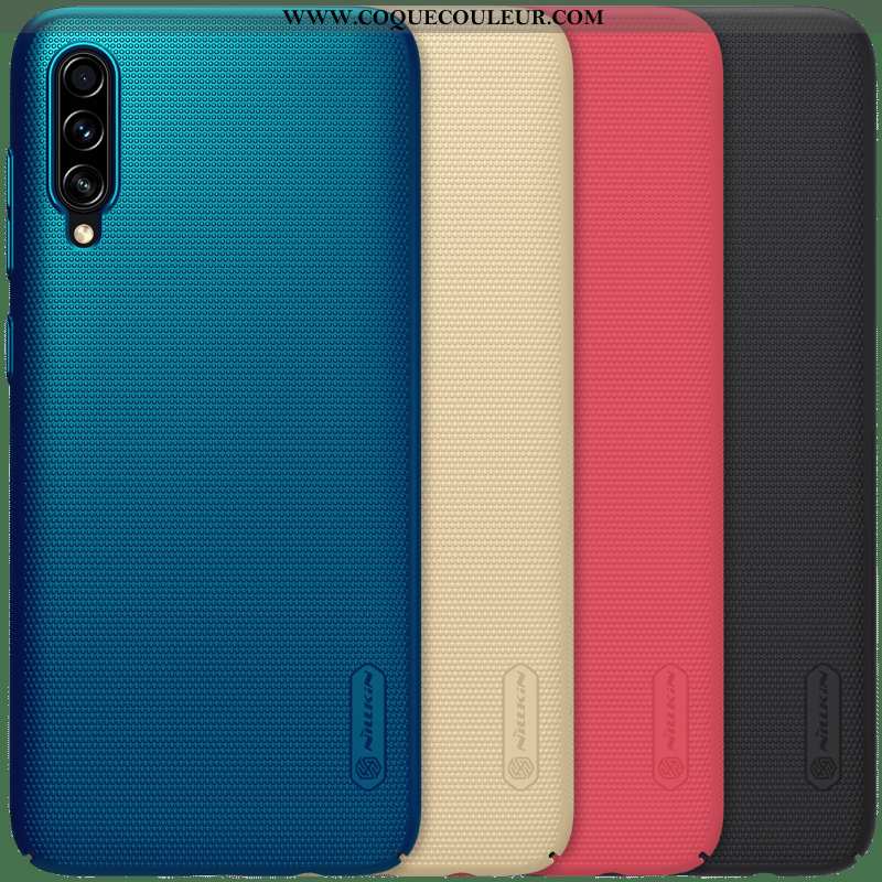 Housse Samsung Galaxy A70s Protection Étui Bleu, Samsung Galaxy A70s Délavé En Daim Légère Bleu