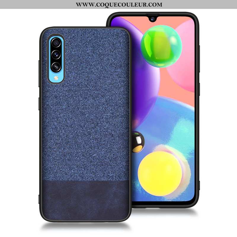 Housse Samsung Galaxy A70s Fluide Doux Bleu Difficile, Étui Samsung Galaxy A70s Silicone Coque