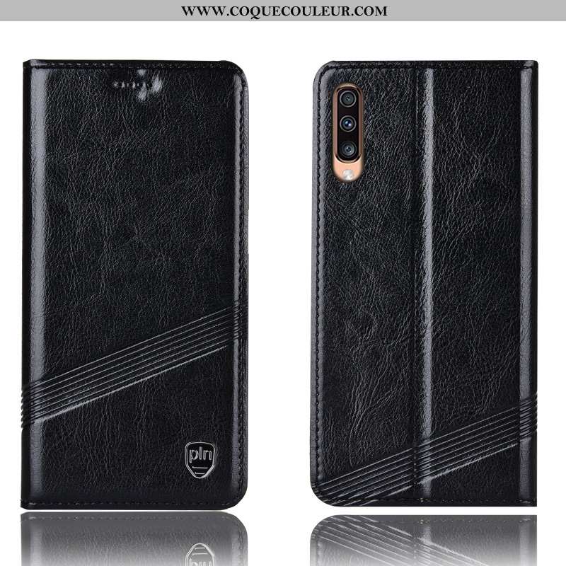 Étui Samsung Galaxy A70s Modèle Fleurie Cuir Véritable Incassable, Coque Samsung Galaxy A70s Protect