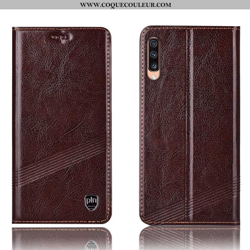 Étui Samsung Galaxy A70s Modèle Fleurie Cuir Véritable Incassable, Coque Samsung Galaxy A70s Protect