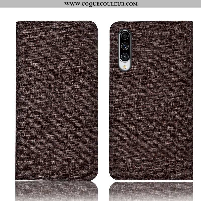 Housse Samsung Galaxy A70s Protection Étoile Bleu, Étui Samsung Galaxy A70s Lin Tout Compris Bleu