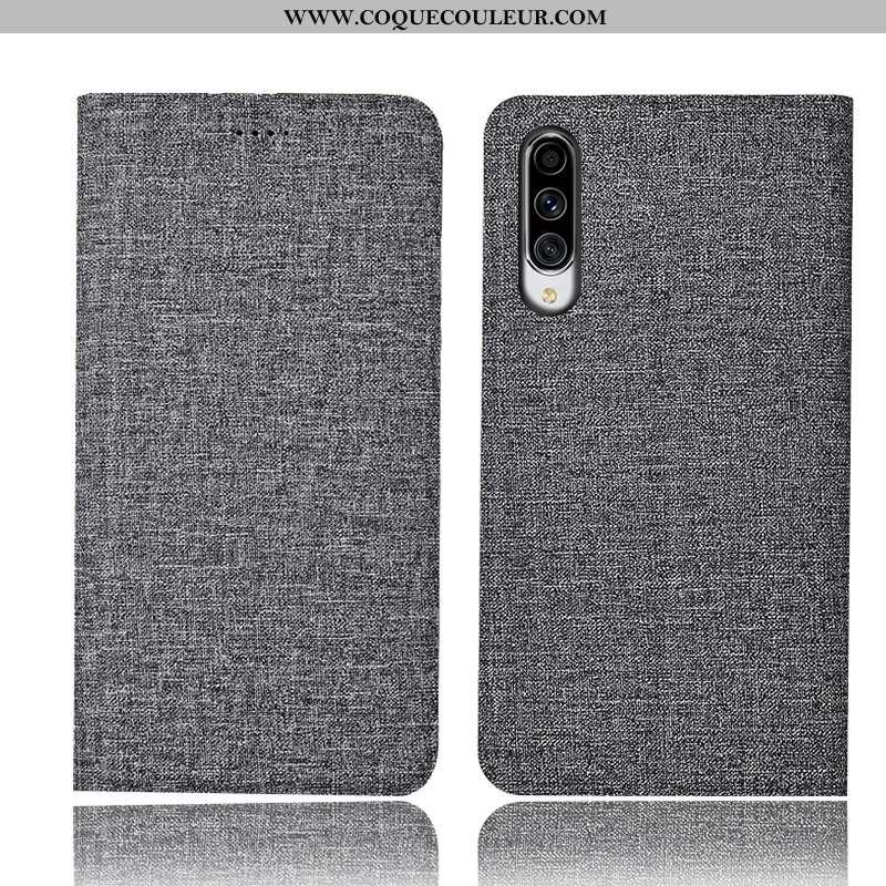 Housse Samsung Galaxy A70s Protection Étoile Bleu, Étui Samsung Galaxy A70s Lin Tout Compris Bleu