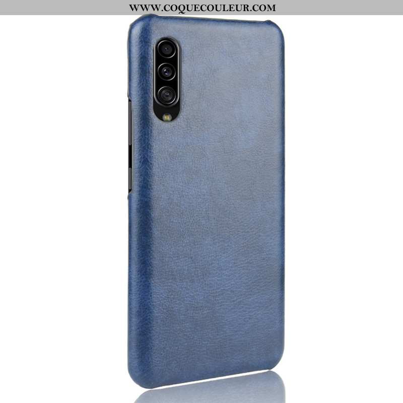 Housse Samsung Galaxy A70s Protection Bleu Modèle Fleurie, Étui Samsung Galaxy A70s Cuir Coque