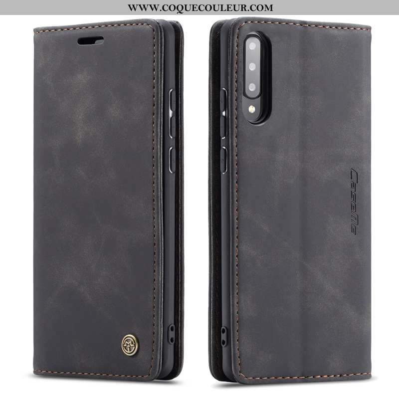 Étui Samsung Galaxy A70s Protection Housse Étui, Coque Samsung Galaxy A70s Cuir Véritable Bleu