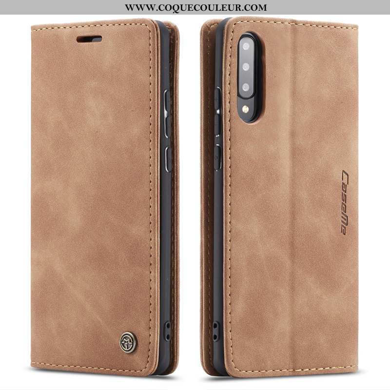 Étui Samsung Galaxy A70s Protection Housse Étui, Coque Samsung Galaxy A70s Cuir Véritable Bleu