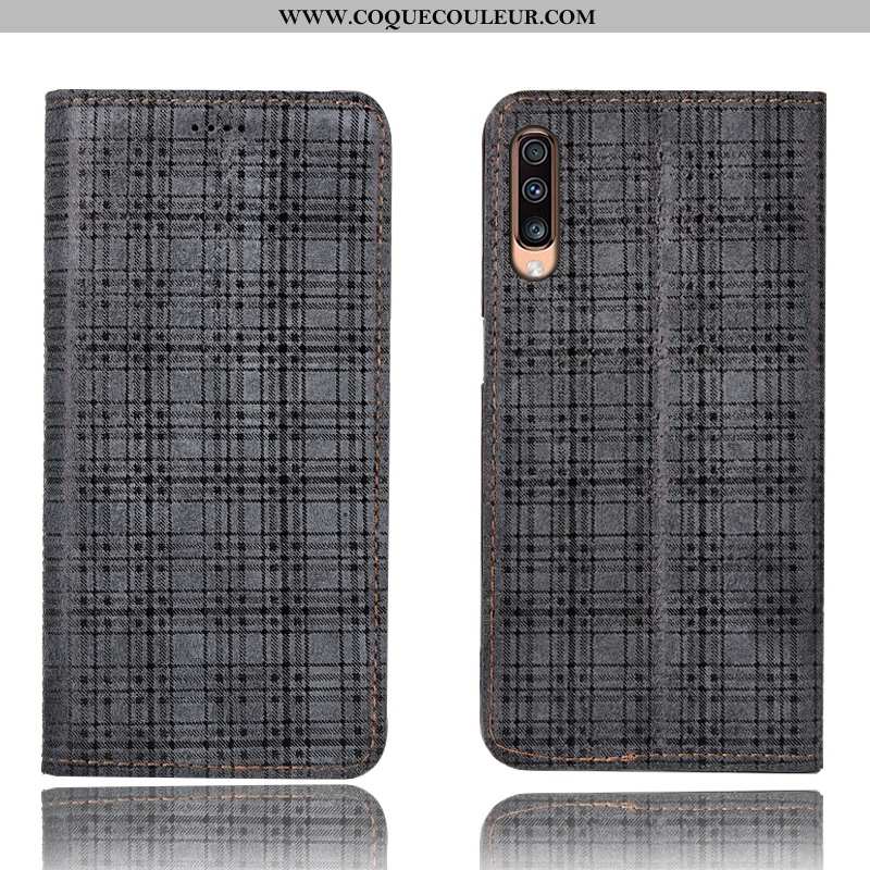 Coque Samsung Galaxy A70s Modèle Fleurie Housse Cuir Véritable, Samsung Galaxy A70s Protection Étui 