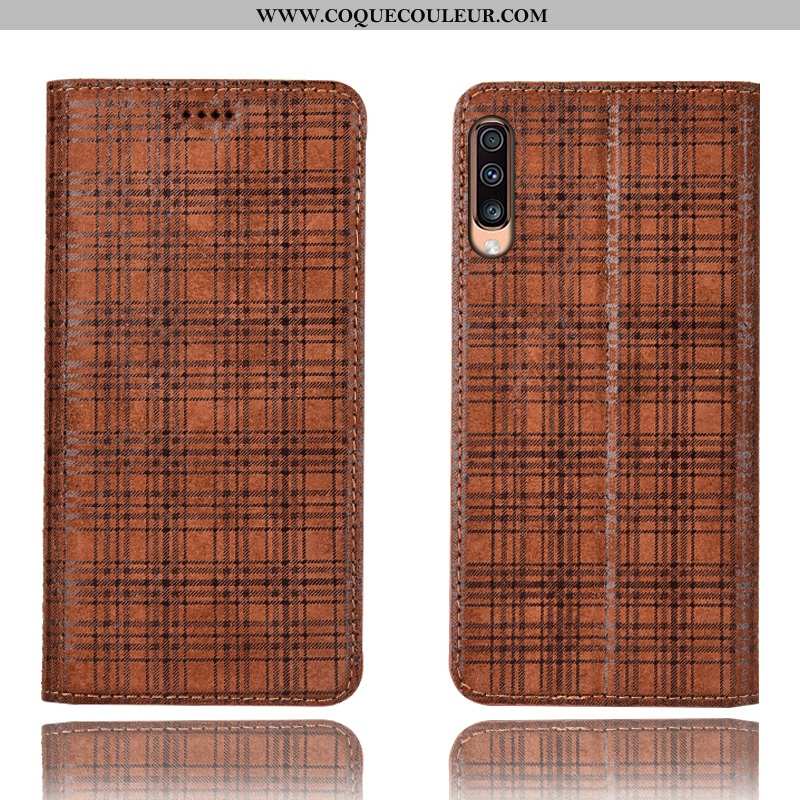 Coque Samsung Galaxy A70s Modèle Fleurie Housse Cuir Véritable, Samsung Galaxy A70s Protection Étui 