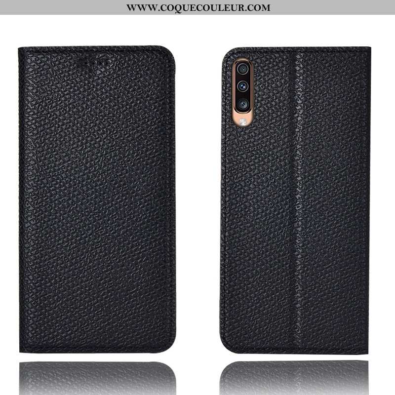 Coque Samsung Galaxy A70s Modèle Fleurie Étui Mesh, Housse Samsung Galaxy A70s Protection Noir