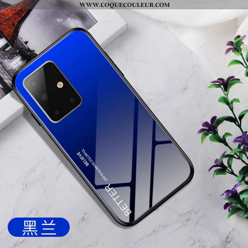 Coque Samsung Galaxy A71 Mode Difficile Miroir, Housse Samsung Galaxy A71 Protection Légère Bleu