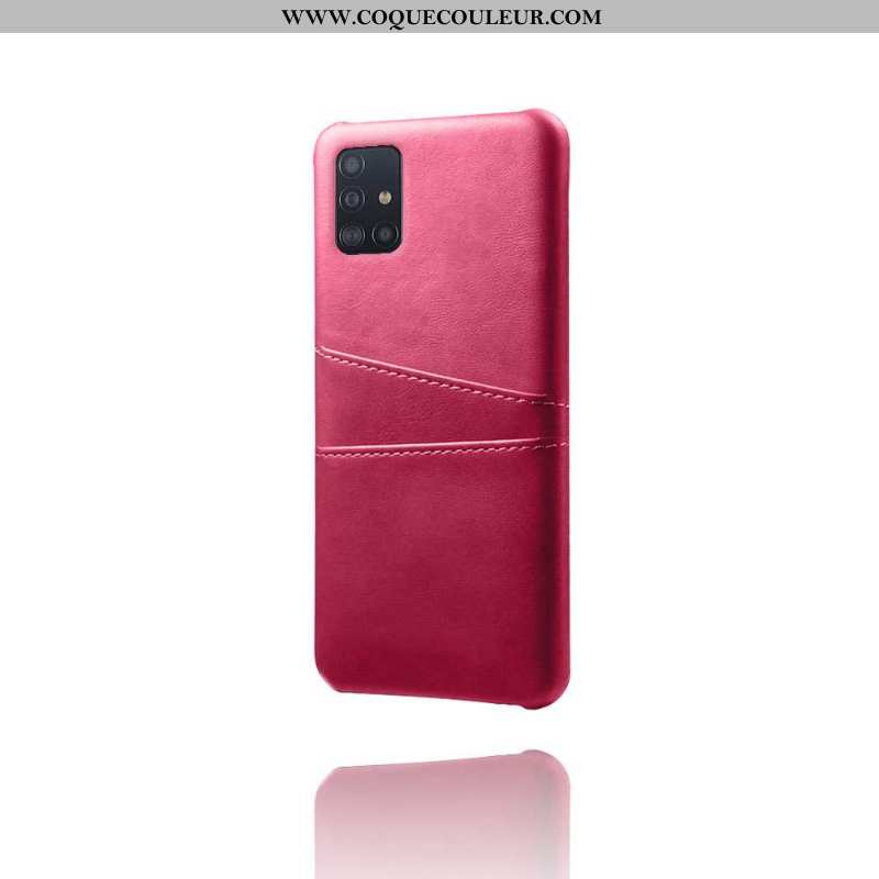 Housse Samsung Galaxy A71 Protection Étui Coque, Samsung Galaxy A71 Cuir Incassable Rose