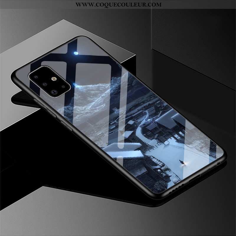 Étui Samsung Galaxy A71 Verre Incassable Téléphone Portable, Coque Samsung Galaxy A71 Protection Noi