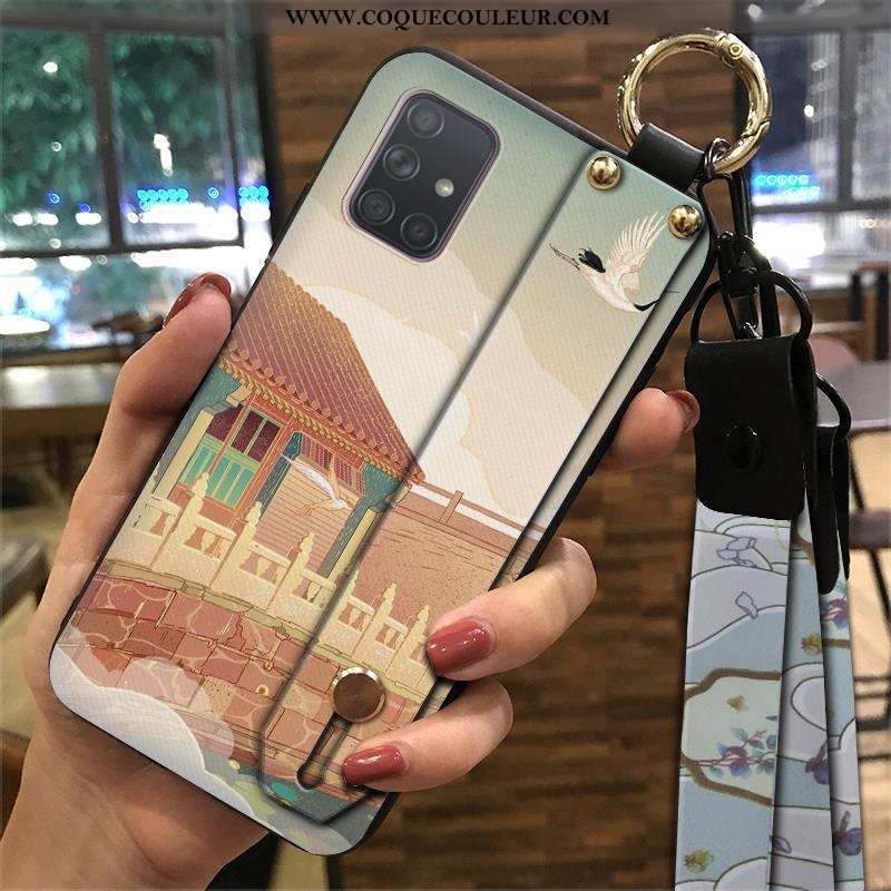 Coque Samsung Galaxy A71 Ornements Suspendus Style Chinois Coque, Housse Samsung Galaxy A71 Fluide D