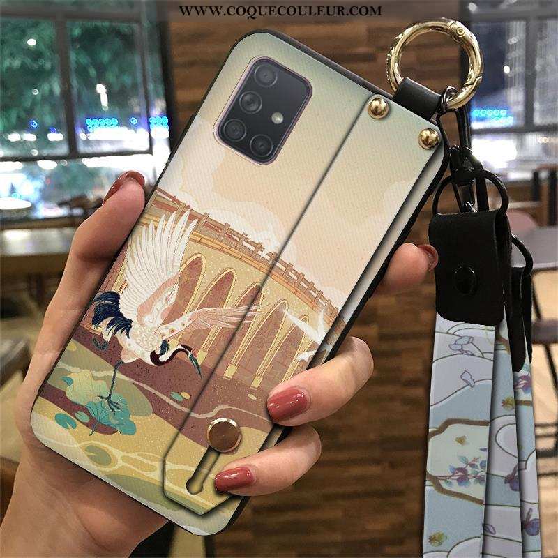 Coque Samsung Galaxy A71 Ornements Suspendus Style Chinois Coque, Housse Samsung Galaxy A71 Fluide D