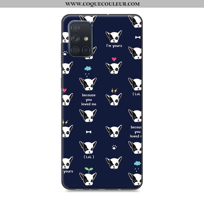 Étui Samsung Galaxy A71 Dessin Animé Étoile Étui, Coque Samsung Galaxy A71 Tendance Fluide Doux Gris