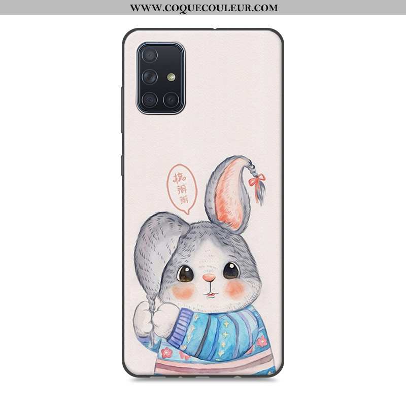 Étui Samsung Galaxy A71 Dessin Animé Étoile Étui, Coque Samsung Galaxy A71 Tendance Fluide Doux Gris