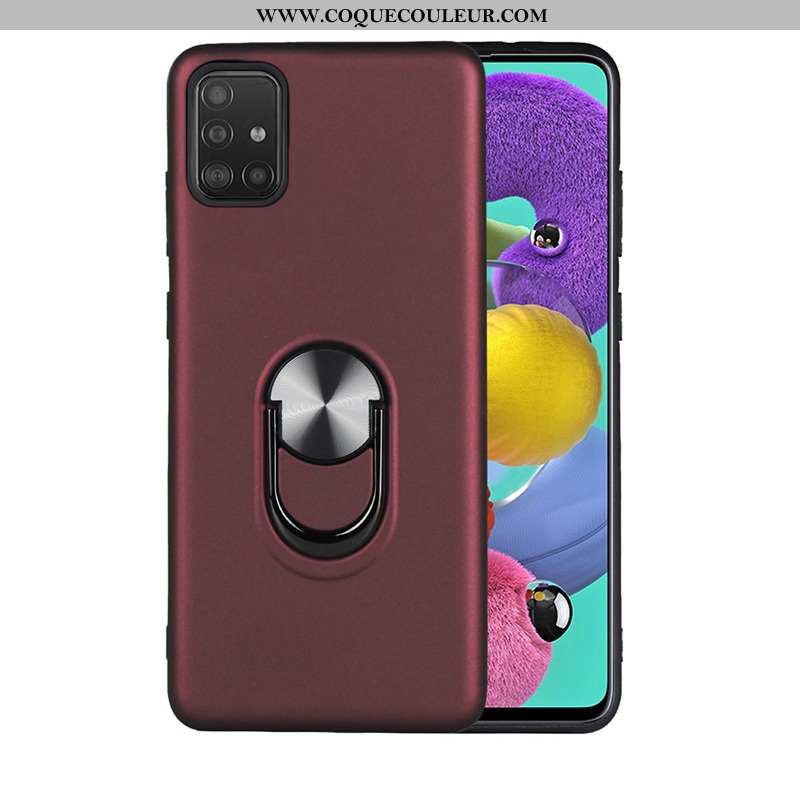 Étui Samsung Galaxy A71 Silicone Coque Support, Samsung Galaxy A71 Protection Téléphone Portable Ble