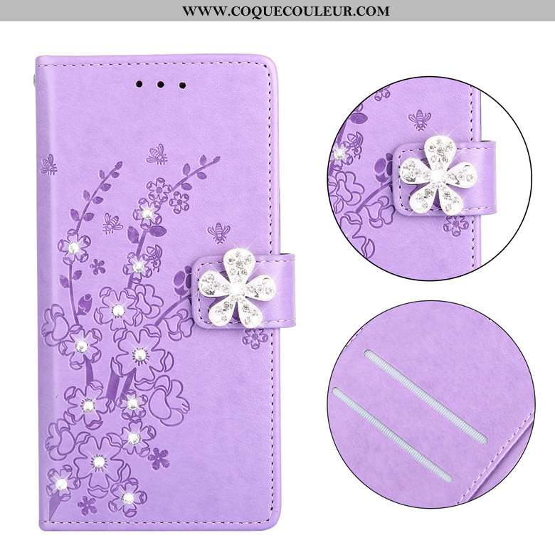 Étui Samsung Galaxy A71 Cuir Violet Incassable, Coque Samsung Galaxy A71 Protection Prune