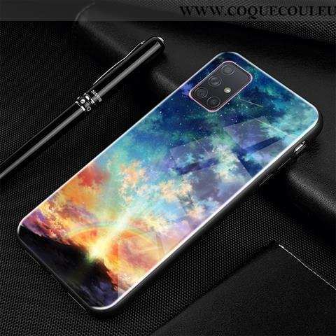 Étui Samsung Galaxy A71 Protection Téléphone Portable Tendance, Coque Samsung Galaxy A71 Verre Étoil