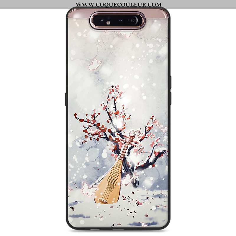 Étui Samsung Galaxy A80 Vintage Téléphone Portable Simple, Coque Samsung Galaxy A80 Fluide Doux Prot