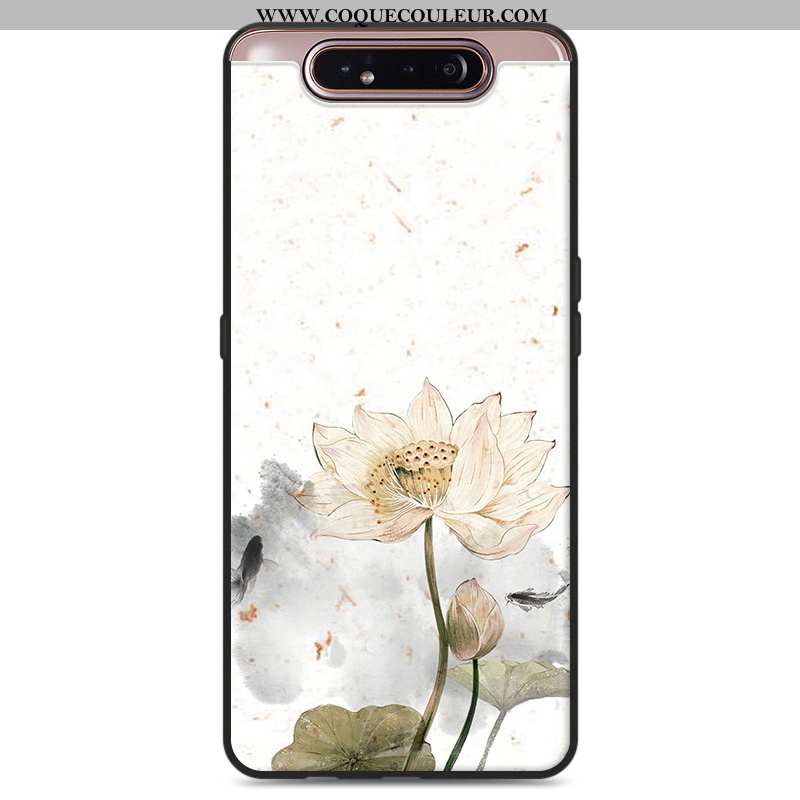 Étui Samsung Galaxy A80 Vintage Téléphone Portable Simple, Coque Samsung Galaxy A80 Fluide Doux Prot