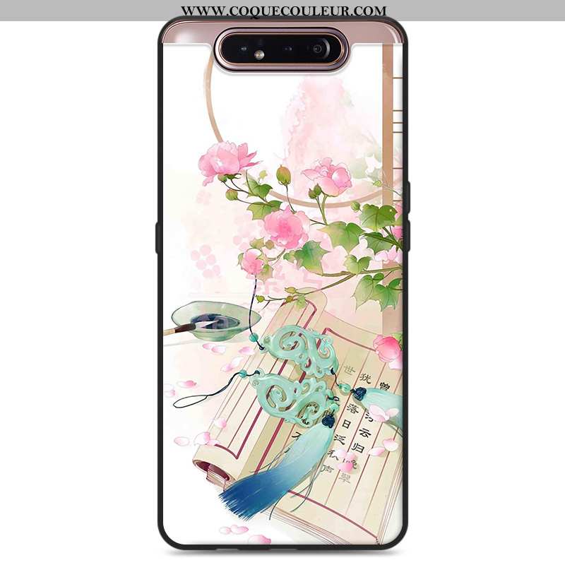 Étui Samsung Galaxy A80 Vintage Téléphone Portable Simple, Coque Samsung Galaxy A80 Fluide Doux Prot