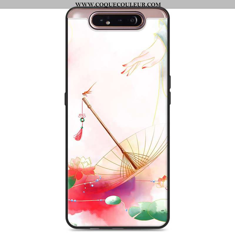 Étui Samsung Galaxy A80 Vintage Téléphone Portable Simple, Coque Samsung Galaxy A80 Fluide Doux Prot