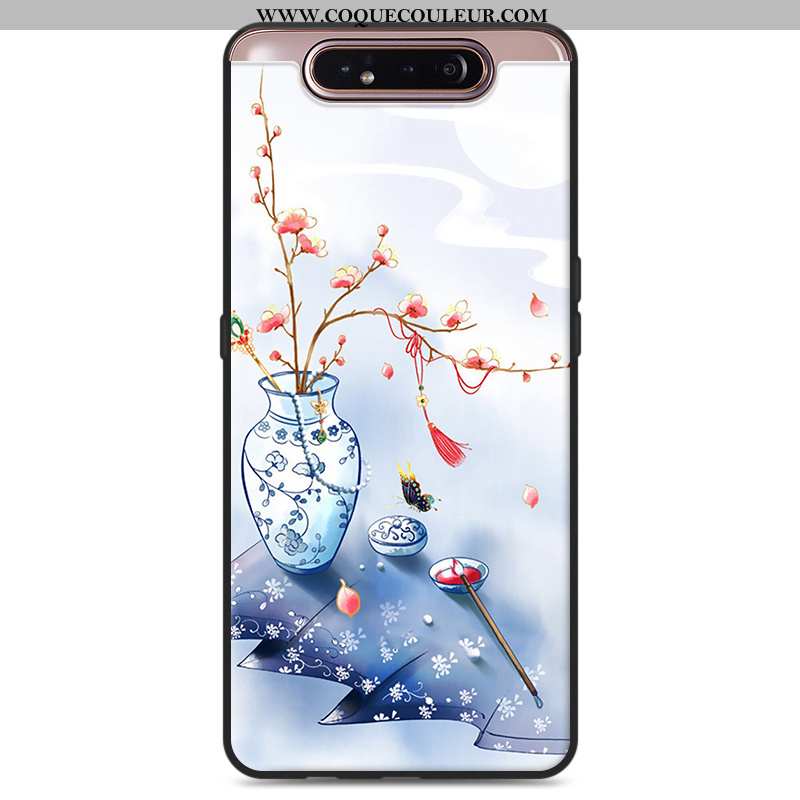 Étui Samsung Galaxy A80 Vintage Téléphone Portable Simple, Coque Samsung Galaxy A80 Fluide Doux Prot