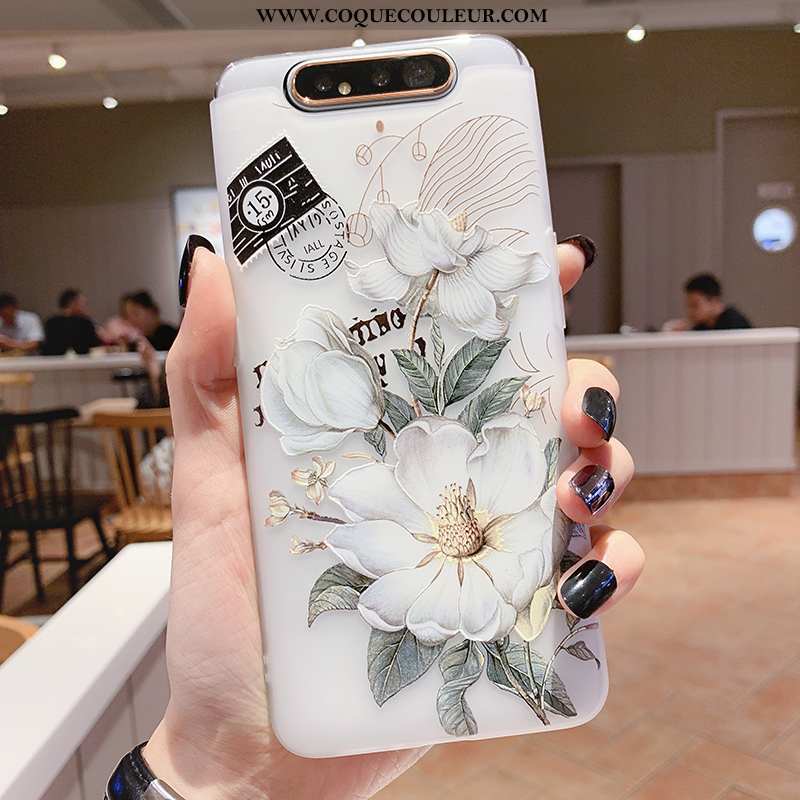 Housse Samsung Galaxy A80 Silicone Incassable Tout Compris, Étui Samsung Galaxy A80 Transparent Blan