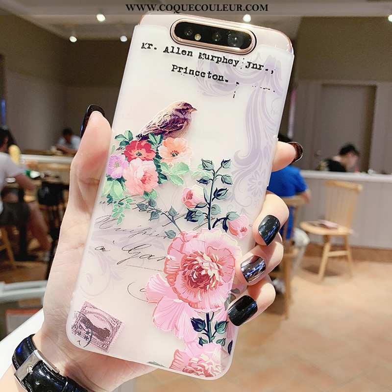 Housse Samsung Galaxy A80 Silicone Incassable Tout Compris, Étui Samsung Galaxy A80 Transparent Blan