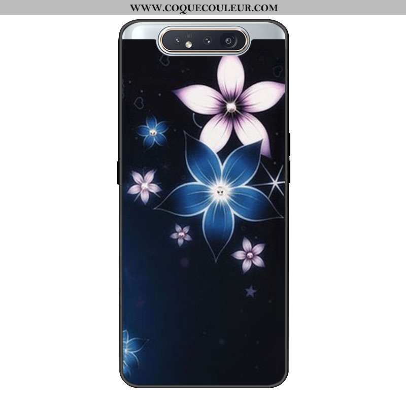 Housse Samsung Galaxy A80 Fluide Doux Rose Frais, Étui Samsung Galaxy A80 Silicone Personnalité