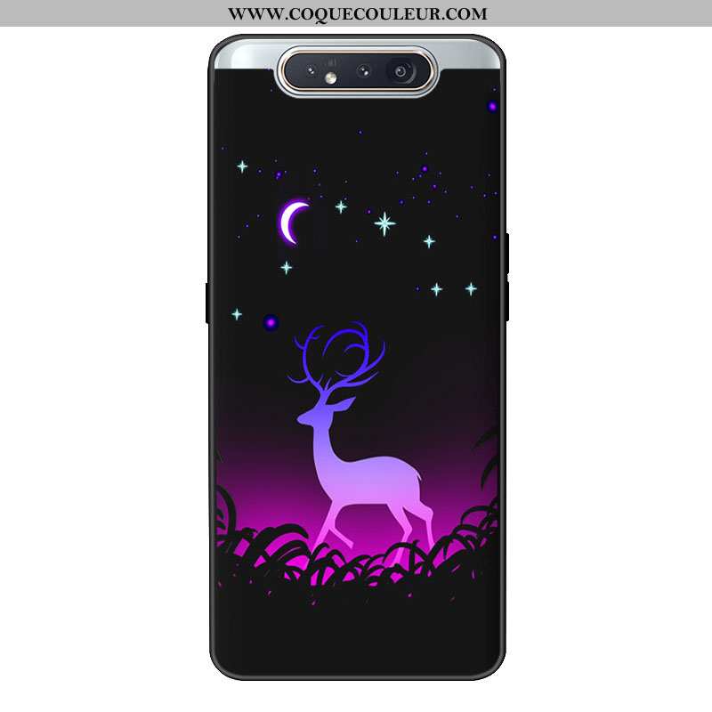 Housse Samsung Galaxy A80 Fluide Doux Rose Frais, Étui Samsung Galaxy A80 Silicone Personnalité