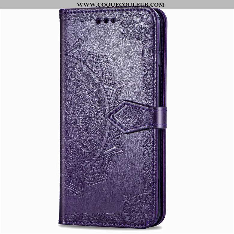 Housse Samsung Galaxy A80 Protection Étoile Coque, Étui Samsung Galaxy A80 Cuir Incassable Violet