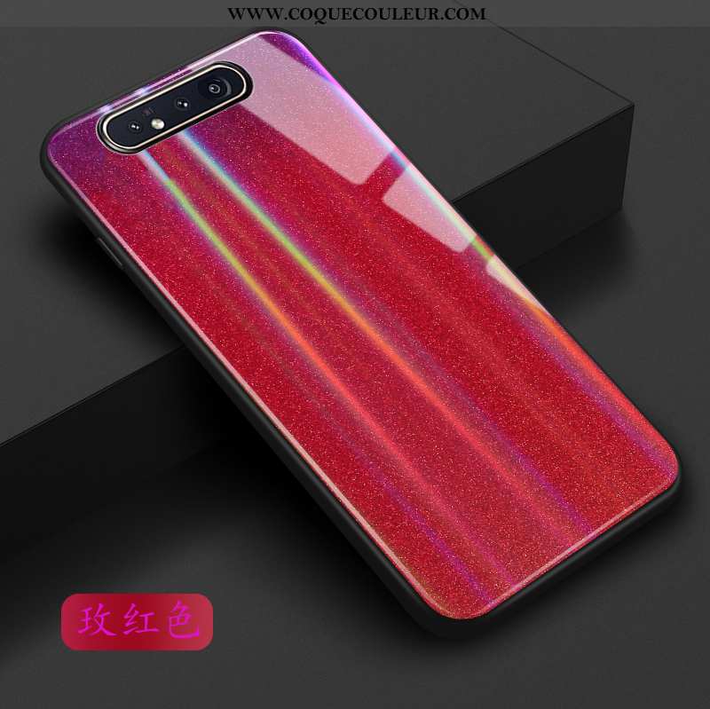 Housse Samsung Galaxy A80 Protection Étui Tendance, Samsung Galaxy A80 Verre Étoile Rouge