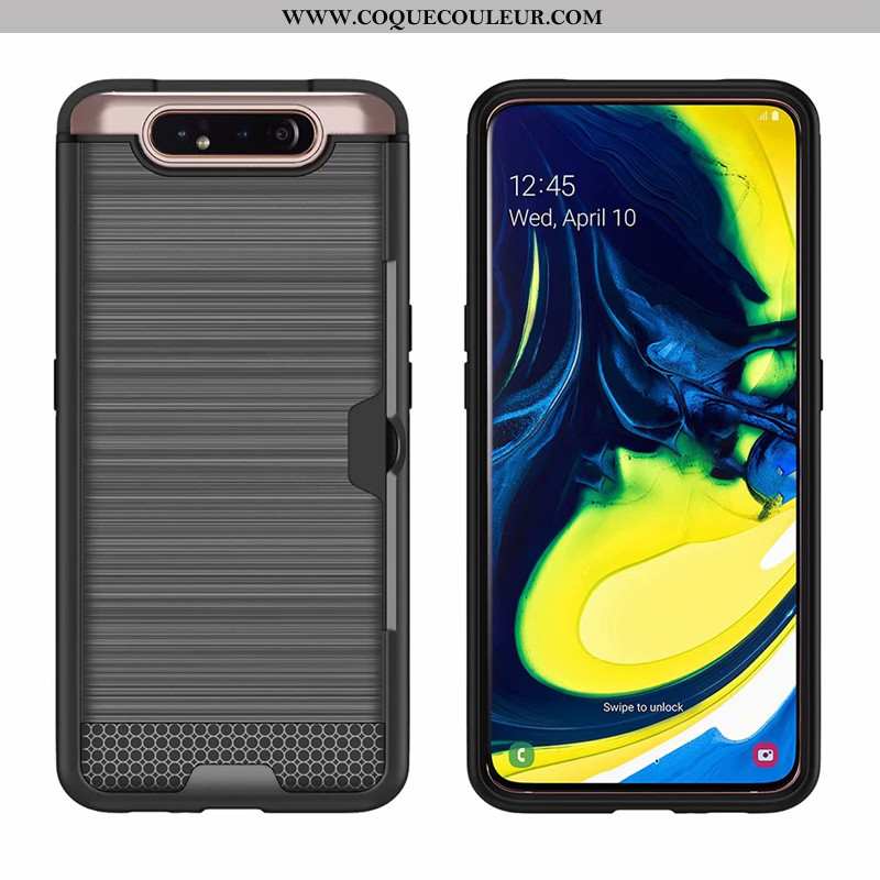 Housse Samsung Galaxy A80 Protection Noir Étoile, Étui Samsung Galaxy A80 Créatif Téléphone Portable