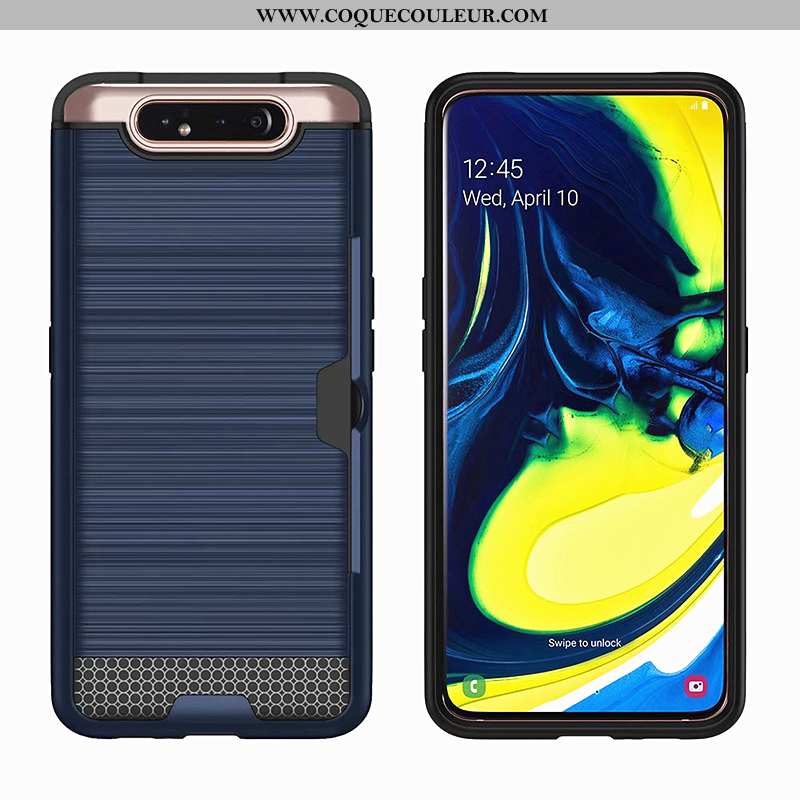 Housse Samsung Galaxy A80 Protection Noir Étoile, Étui Samsung Galaxy A80 Créatif Téléphone Portable