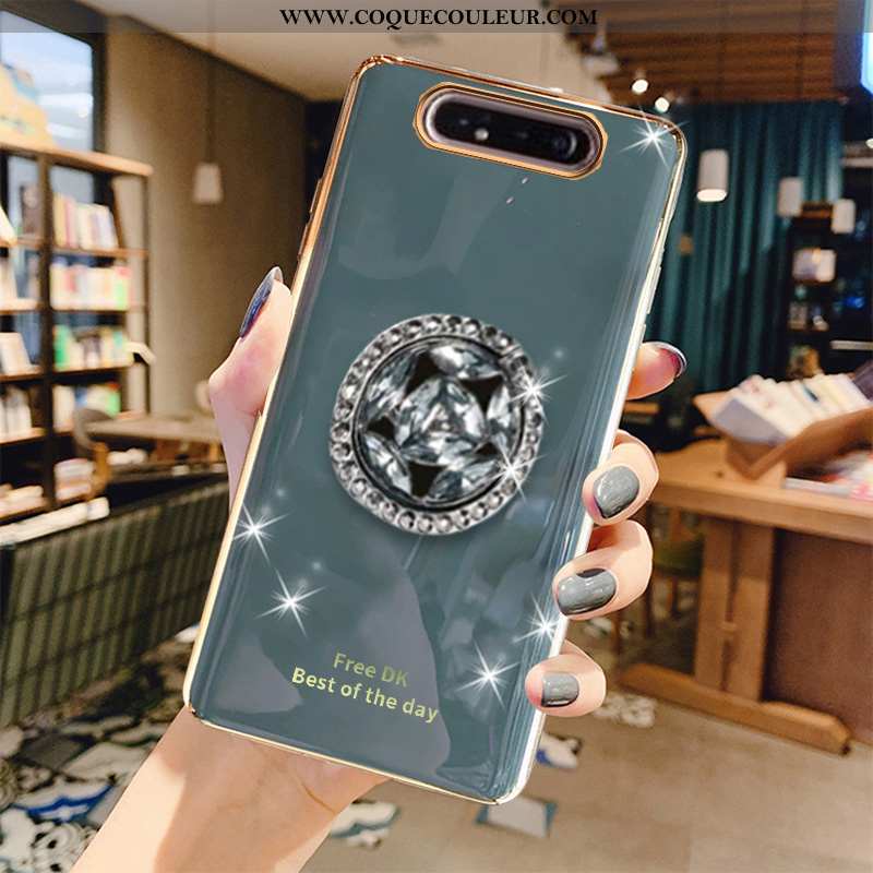 Coque Samsung Galaxy A80 Délavé En Daim Téléphone Portable, Housse Samsung Galaxy A80 Créatif Placag