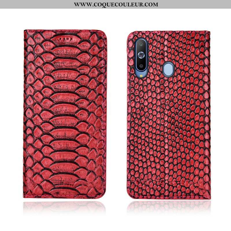 Housse Samsung Galaxy A8s Silicone Cuir Véritable Coque, Étui Samsung Galaxy A8s Protection Fluide D