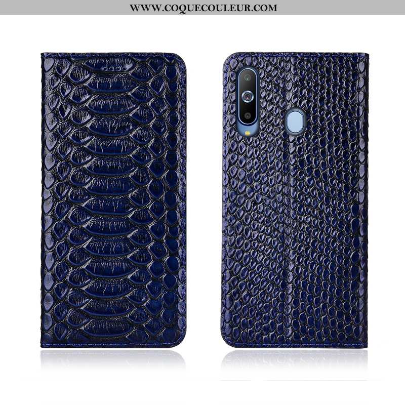 Housse Samsung Galaxy A8s Silicone Cuir Véritable Coque, Étui Samsung Galaxy A8s Protection Fluide D