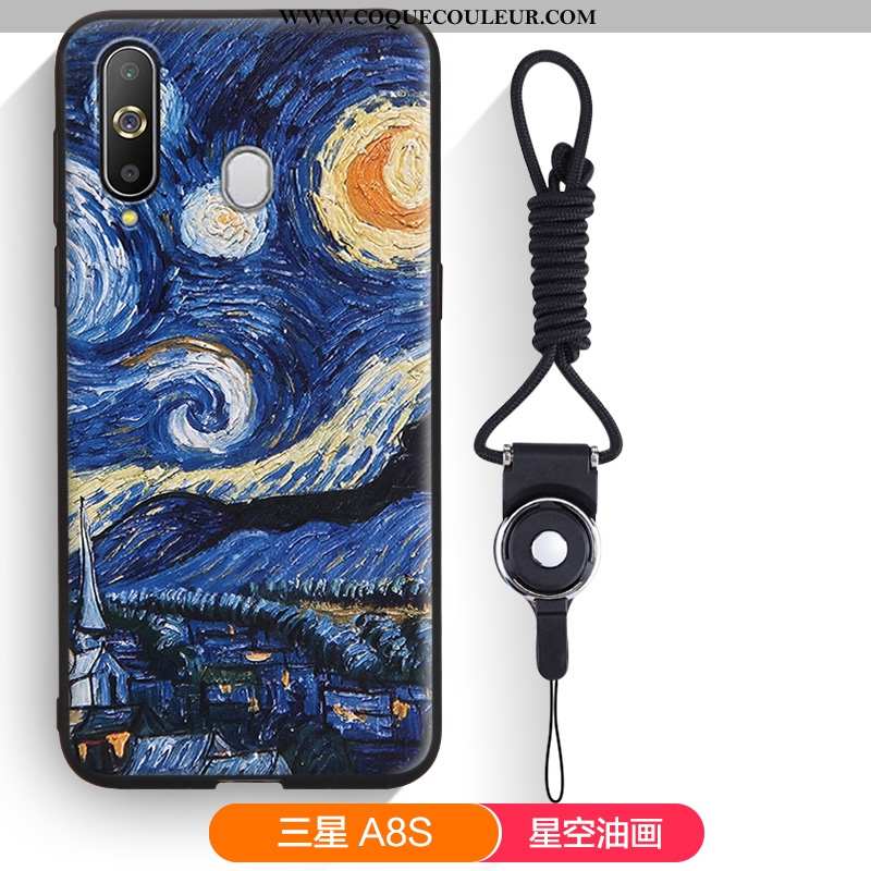 Coque Samsung Galaxy A8s Gaufrage Silicone Étui, Housse Samsung Galaxy A8s Dessin Animé Téléphone Po